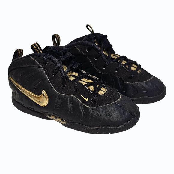 Nike Air Little Posite Pro 2018 Color-Metallic Gold Black Size 10 C #843769-010 - Picture 2 of 8